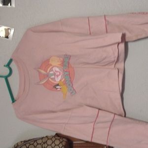 Pink Looney tunes shirt L